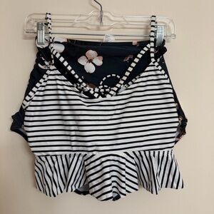 Cocoship 2 pc Bikini Striped Peplum